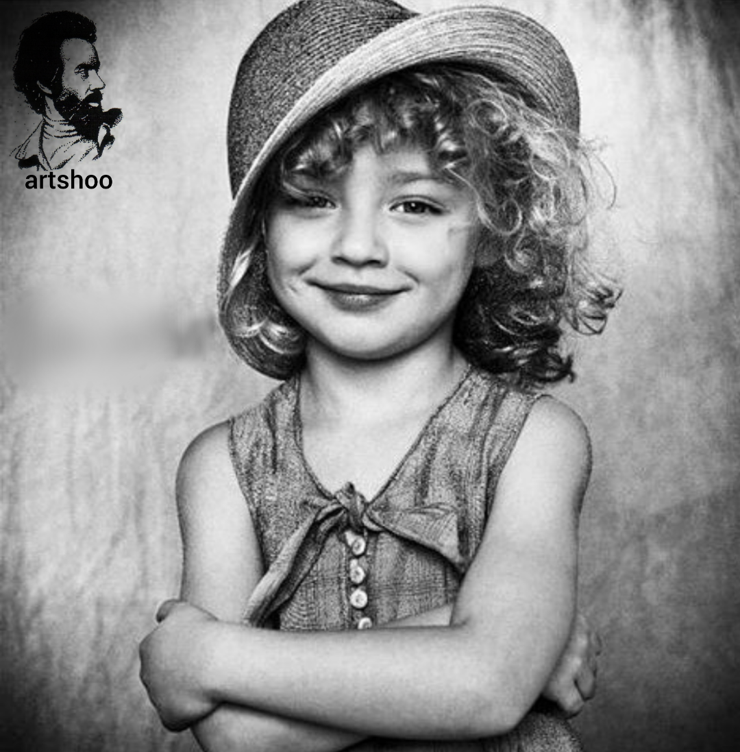 مدل کودک سیاه قلم